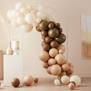 Brown Foil and Latex Balloons