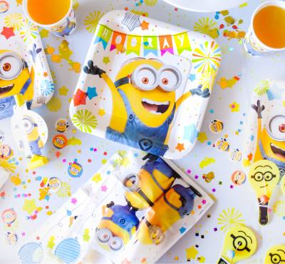 Image of Minions Party Supplies on a Table