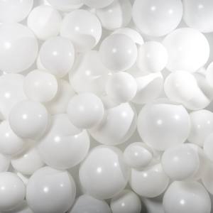 Image of white party balloons.