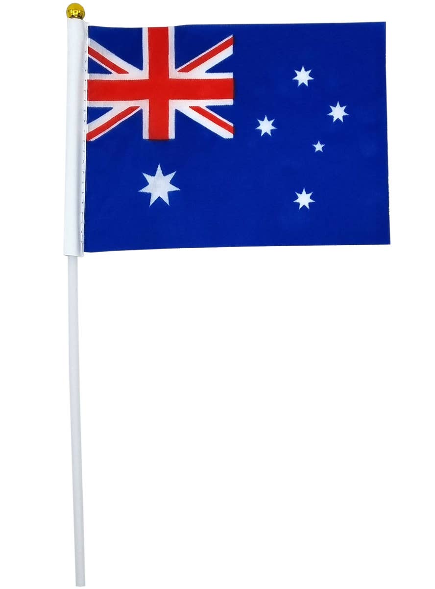15cm x 10cm Small Australian Flags on Sticks Pack of 10 Australia Day Party Decorations - Alternate Image