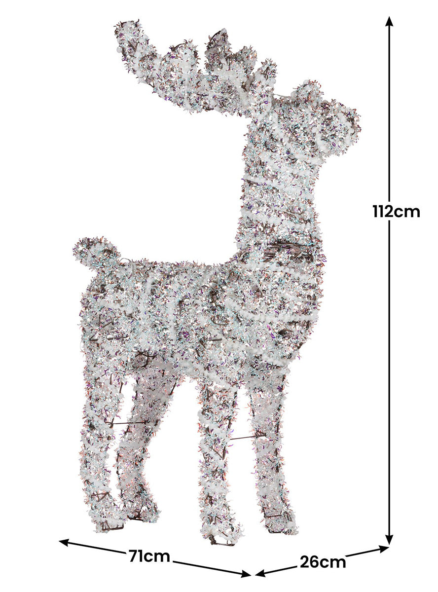 112cm Christabelle Light Up Animated LED Reindeer Christmas Decoration - Measurements Image