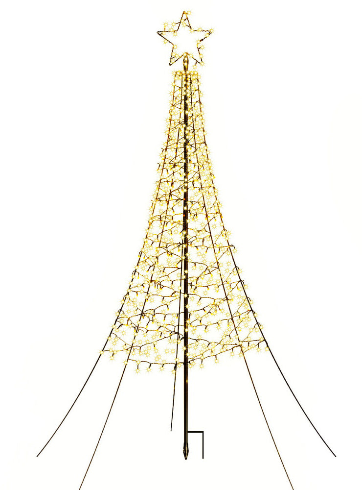 120cm Solar Powered Warm White Christmas Tree Light Decoration - Main Image
