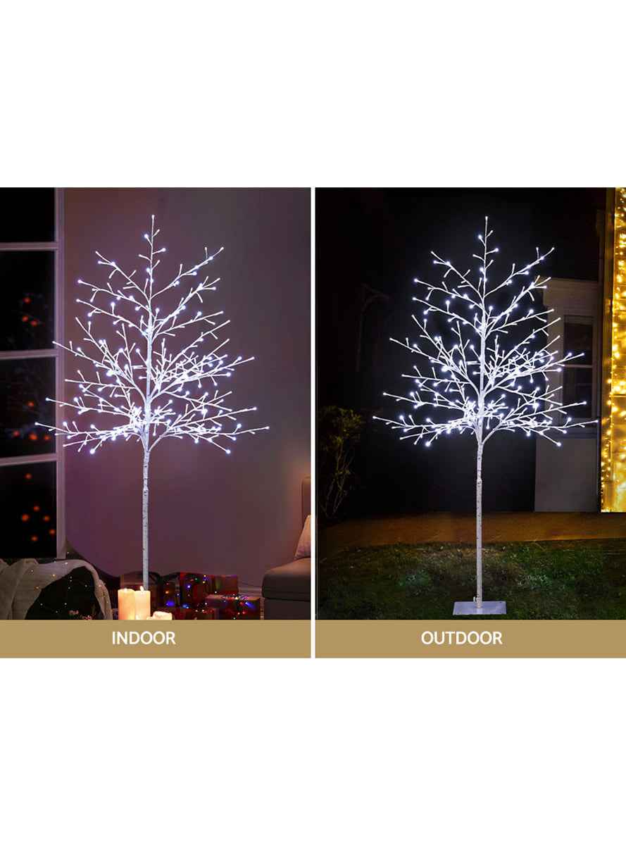 150cm Solar Powered LED Cool White Twig Style Christmas Tree Decoration - Info Image 4