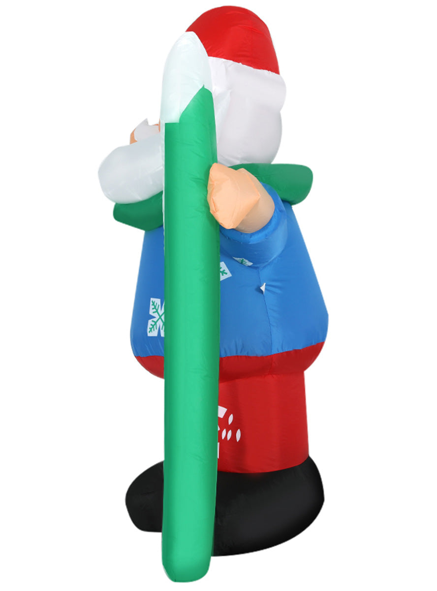 Jingle Jollys Inflatable Surfing Santa Christmas Decoration 160cm - Side Image