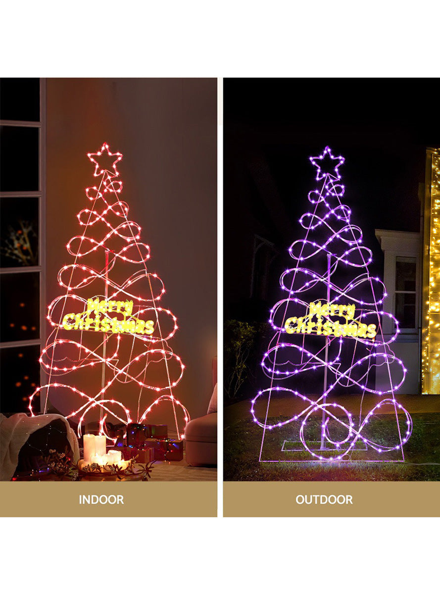 Christmas Tree Rope Light Light Up Jingle Jollys Decoration 170cm - Information Image 2