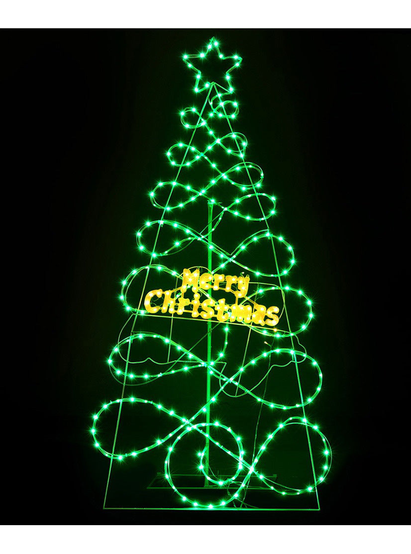 Christmas Tree Rope Light Light Up Jingle Jollys Decoration 170cm - Main Image