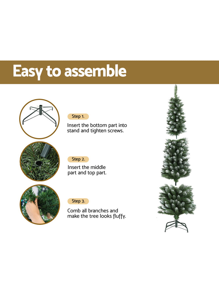 Snowy 300 Tip Jingle Jollys Christmas Tree Decoration 180cm - Assembly Details Image