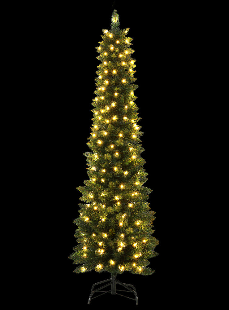 Warm White Prelit Slim Christmas Tree 180cm - Alternate Image