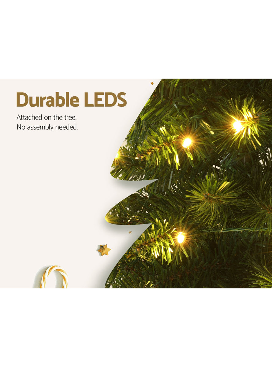 Warm White Prelit Slim Christmas Tree 180cm - Info Image 3