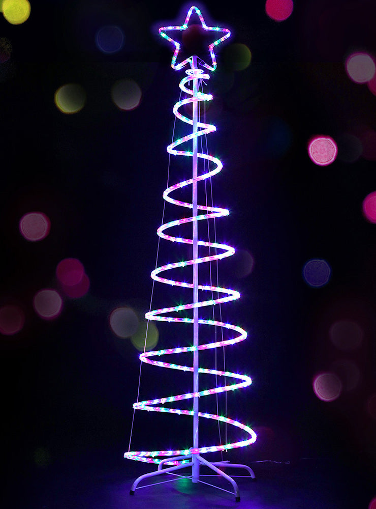 Multicolour Christmas Tree Light Decoration 188cm - Alternate Image
