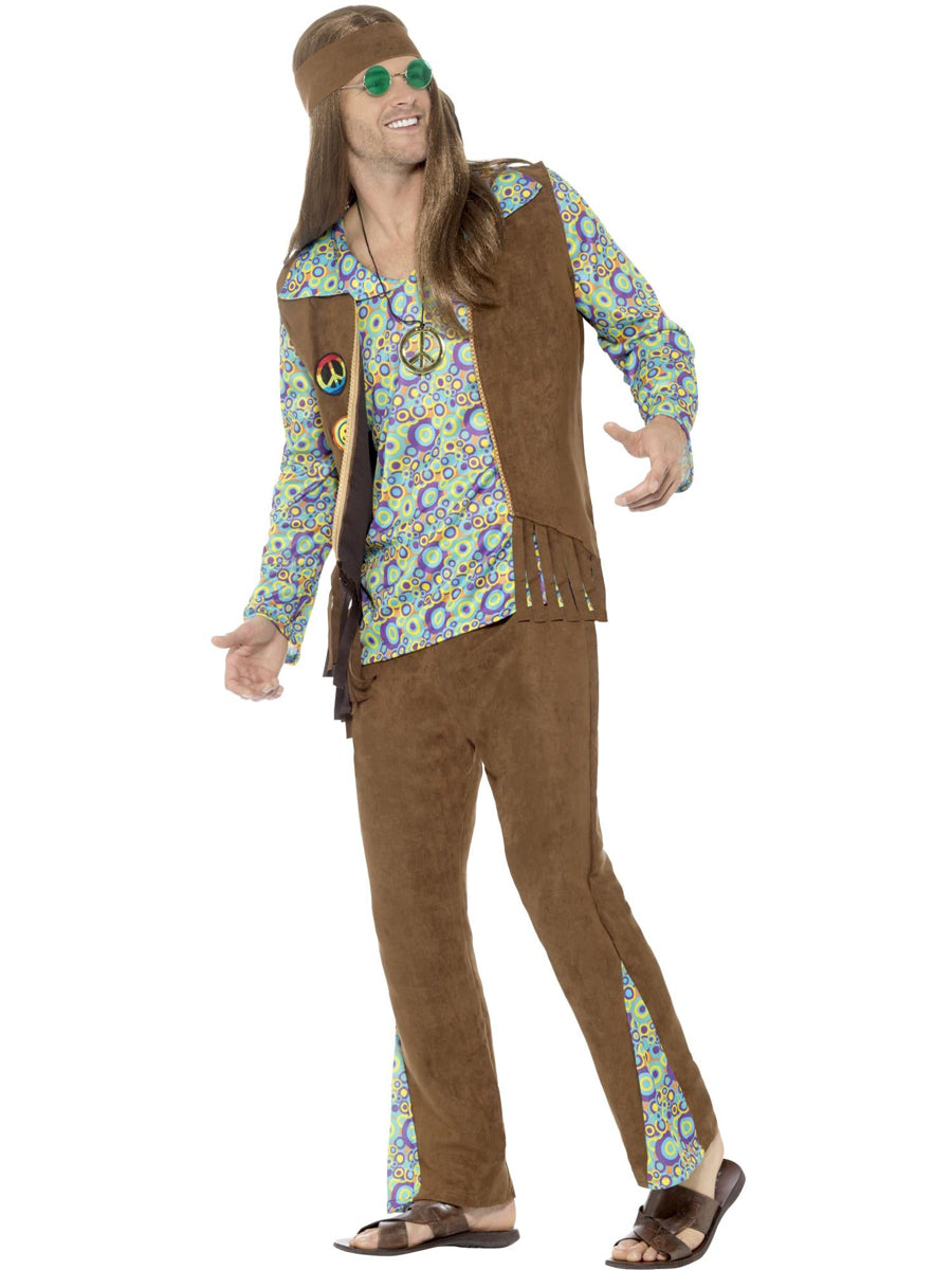 Men's Groovy 60's Hippie Costume -Alternative Image