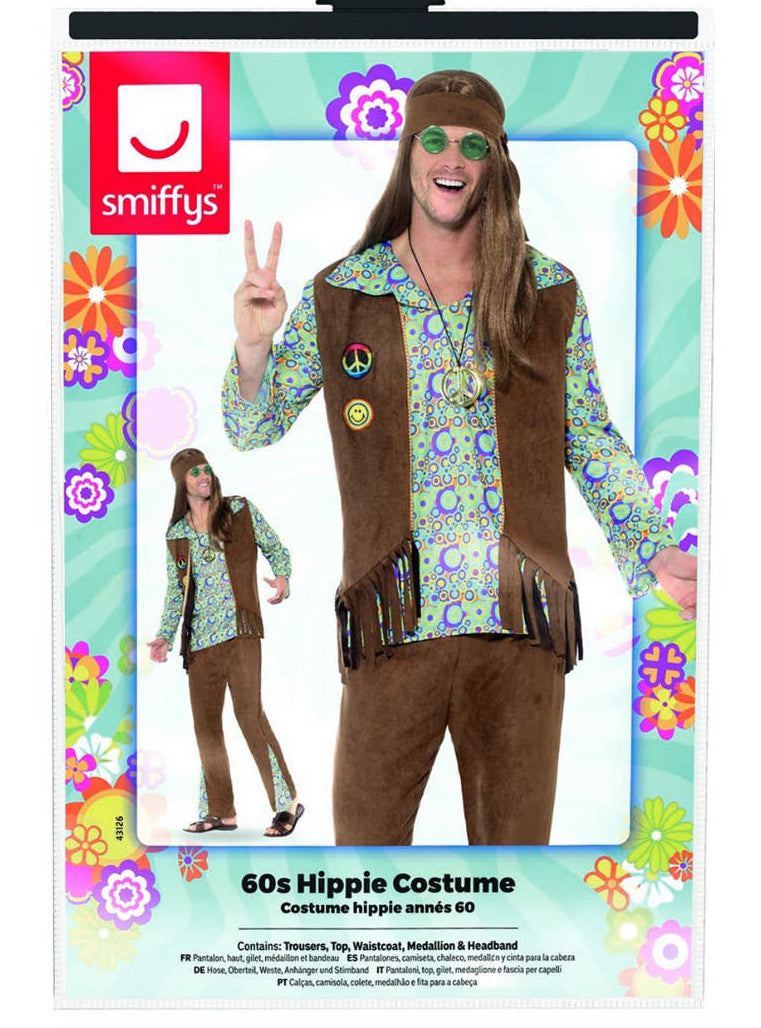 Men's Groovy 60's Hippie Costume -Pack Image