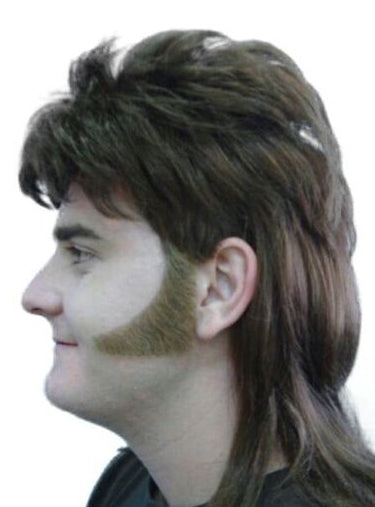 1970s Curved Blonde Costume Sideburns - Main Image