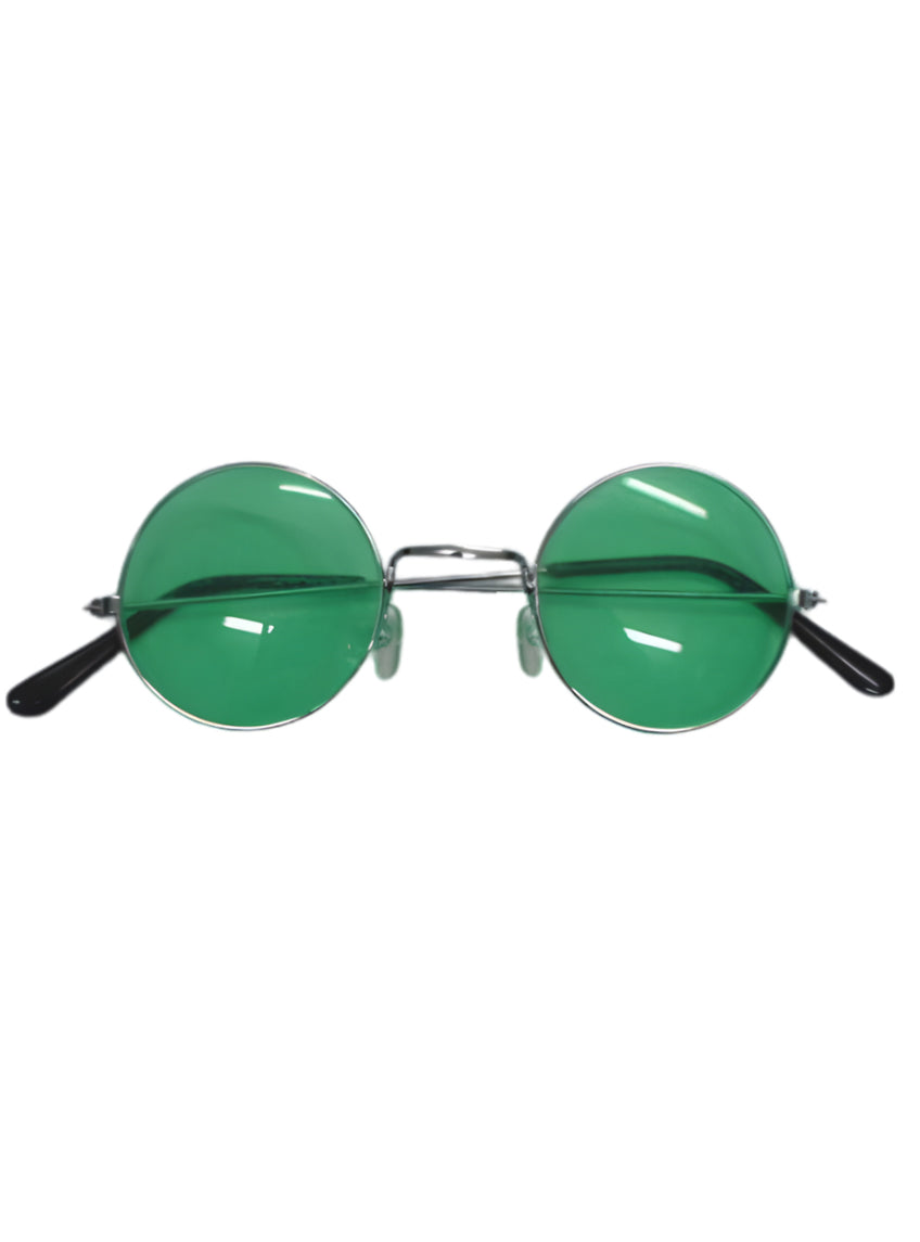 1970s Green Lens John Lennon Hippie Costume Glasses - Main Image