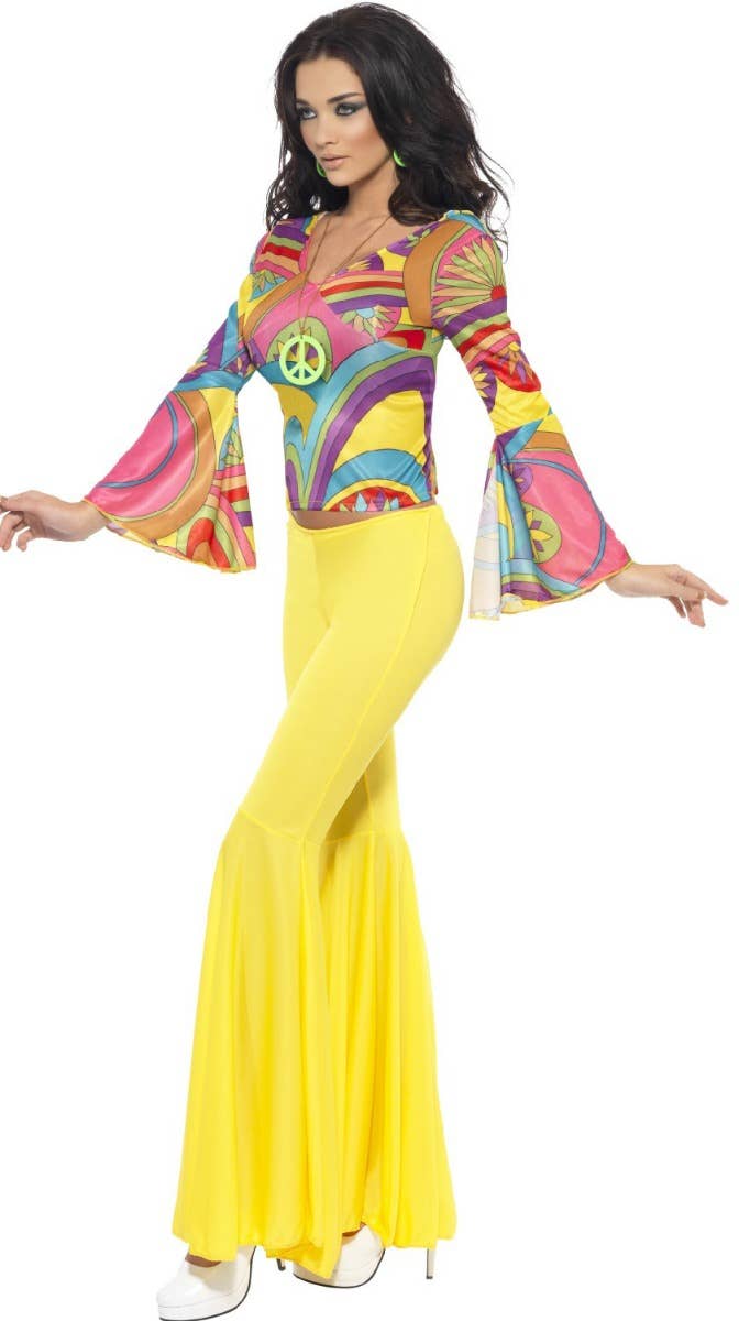 Women's Retro 60's 70's Disco Hippie Costume - Side Image