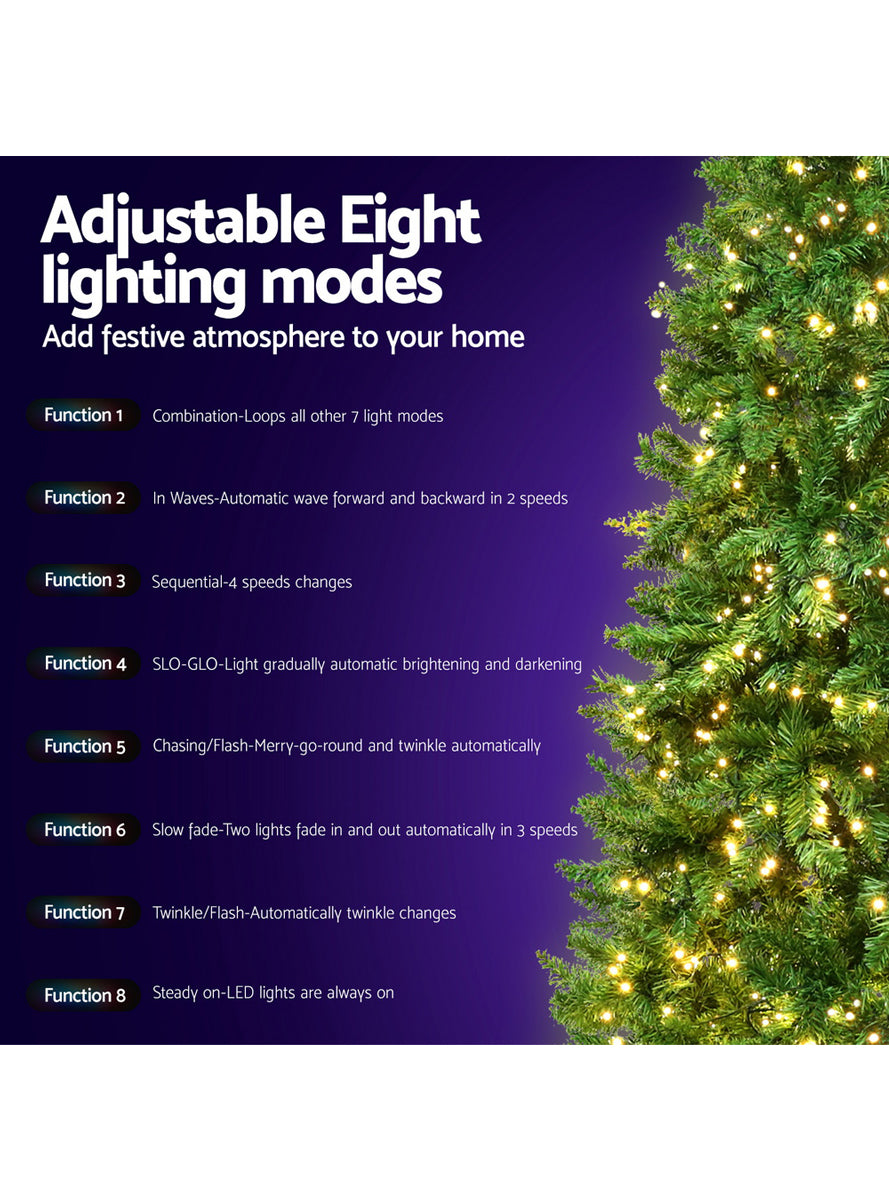 Jingle Jollys 1134 LED Light Christmas Tree Decoration 210cm - Lighting Mode Details Image