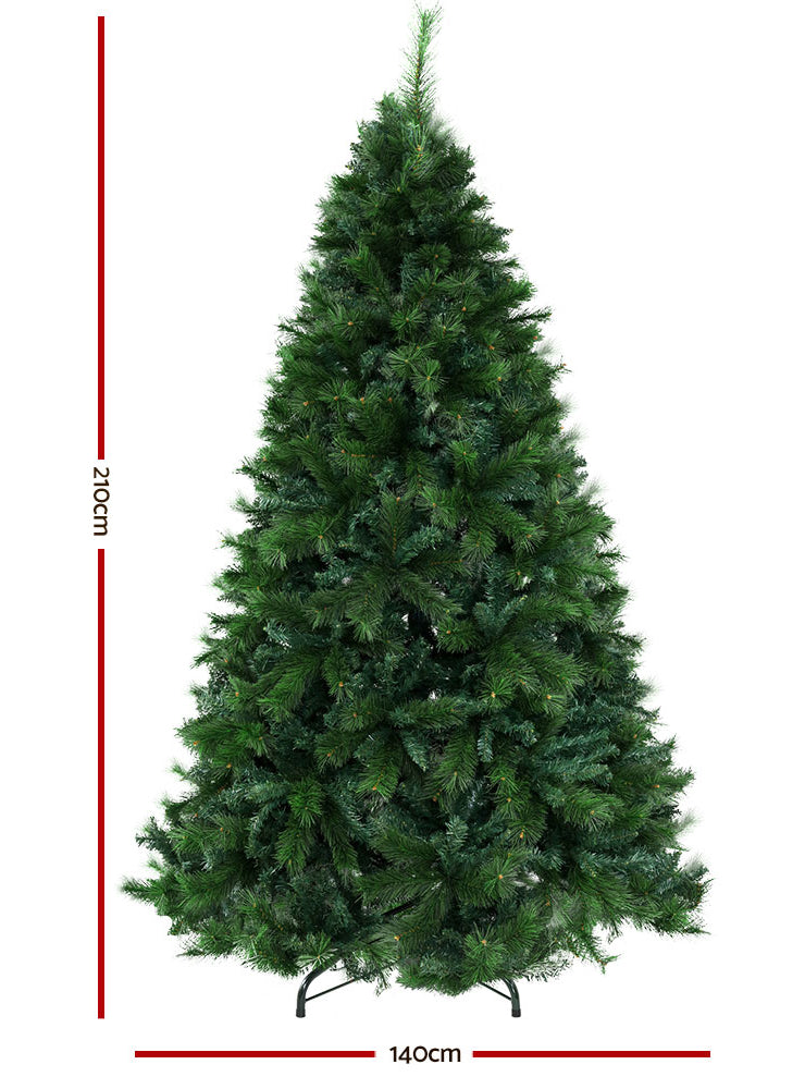 Jingle Jollys 1584 Pine Needle Tip Christmas Tree 210cm - Measurements Image