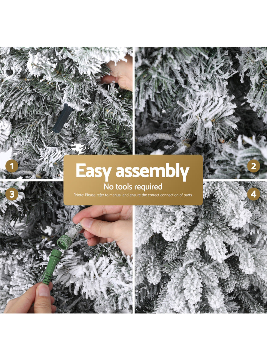 Jingle Jollys White Prelit Christmas Tree 210cm - Information Image 2