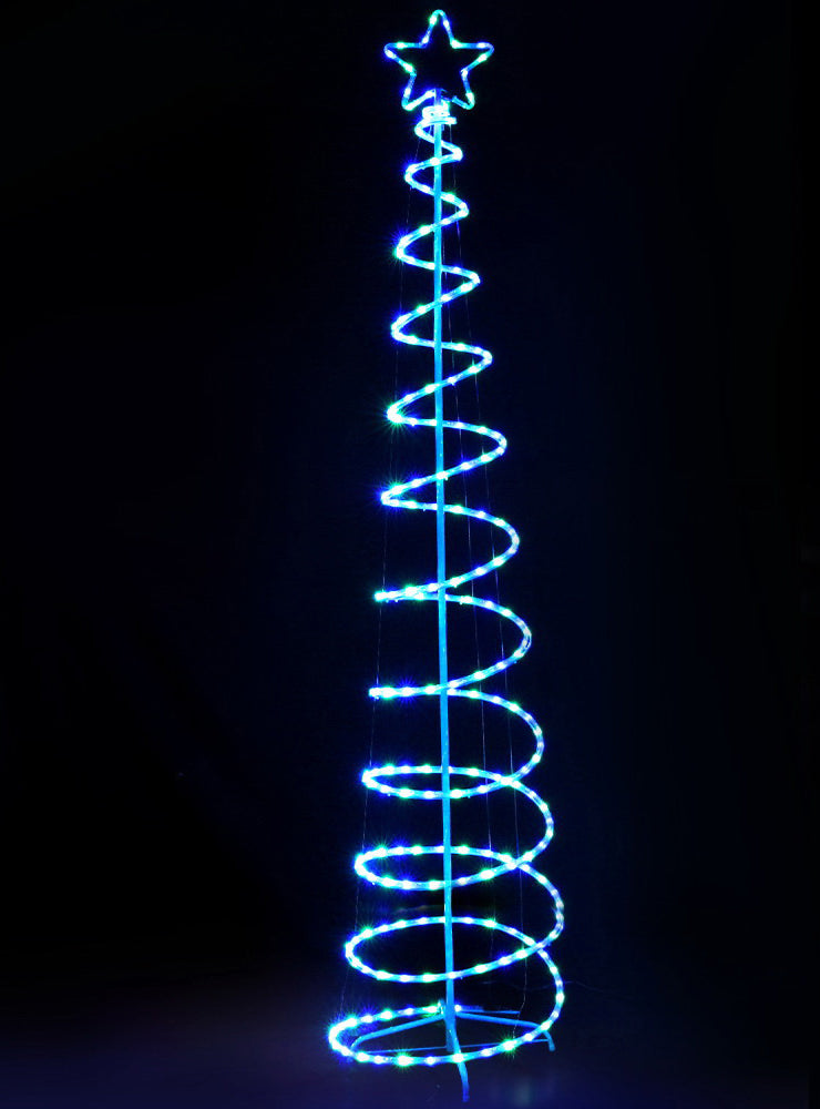 240cm Christmas Tree Blue Light Up Christmas Decoration - Main Image