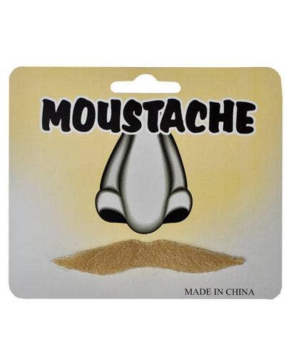 Blonde Faux Hair English Gentlemans Self Adhesive Costume Moustache