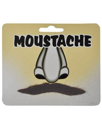 Brown Faux Hair English Gentlemans Self Adhesive Costume Moustache