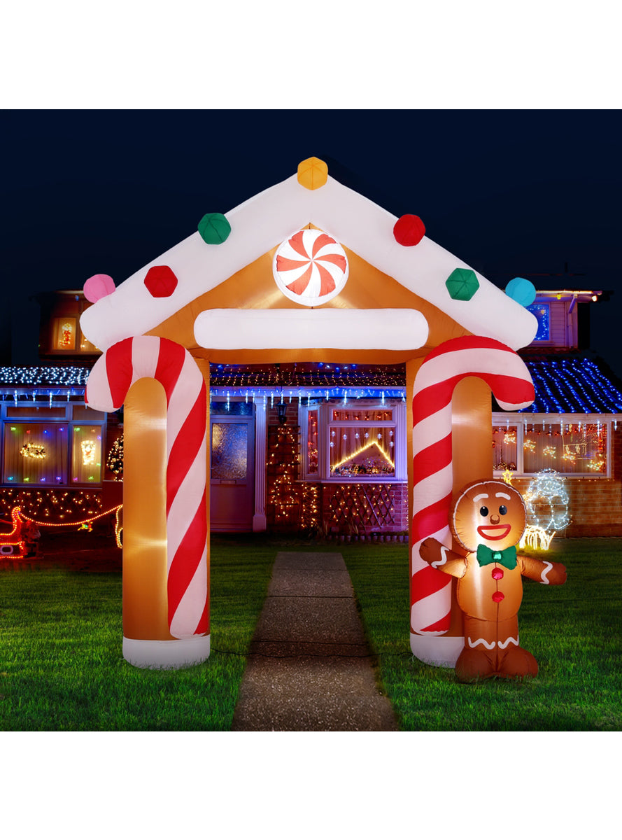 Jingle Jollys Gingerbread Archway Inflatable Christmas Decoration 280cm - Main Image