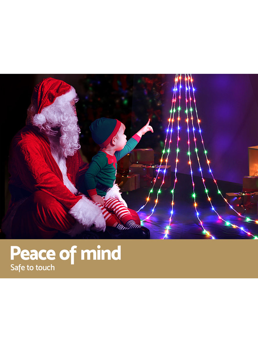 Multicolour Light Up Solar Powered String Light Decoration With Star 3 Metre - Info Image 2