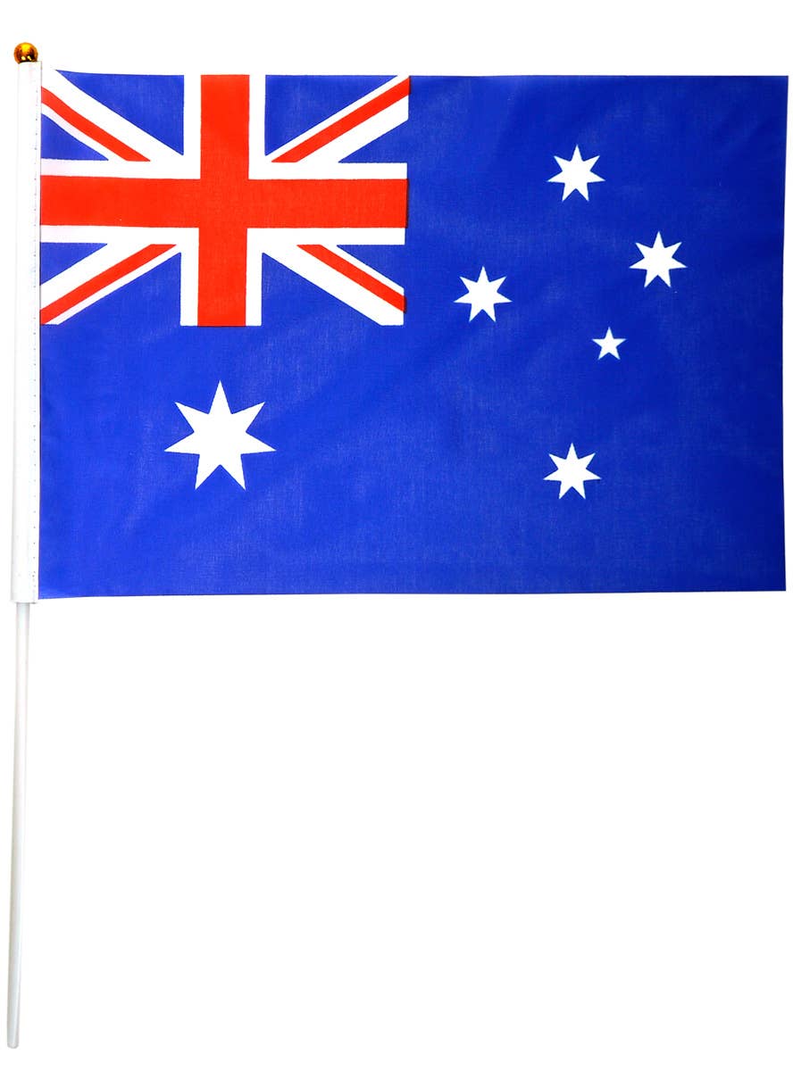 Image of Set of 6 30cm x 20cm Australian Flags on Sticks - Alternate Image