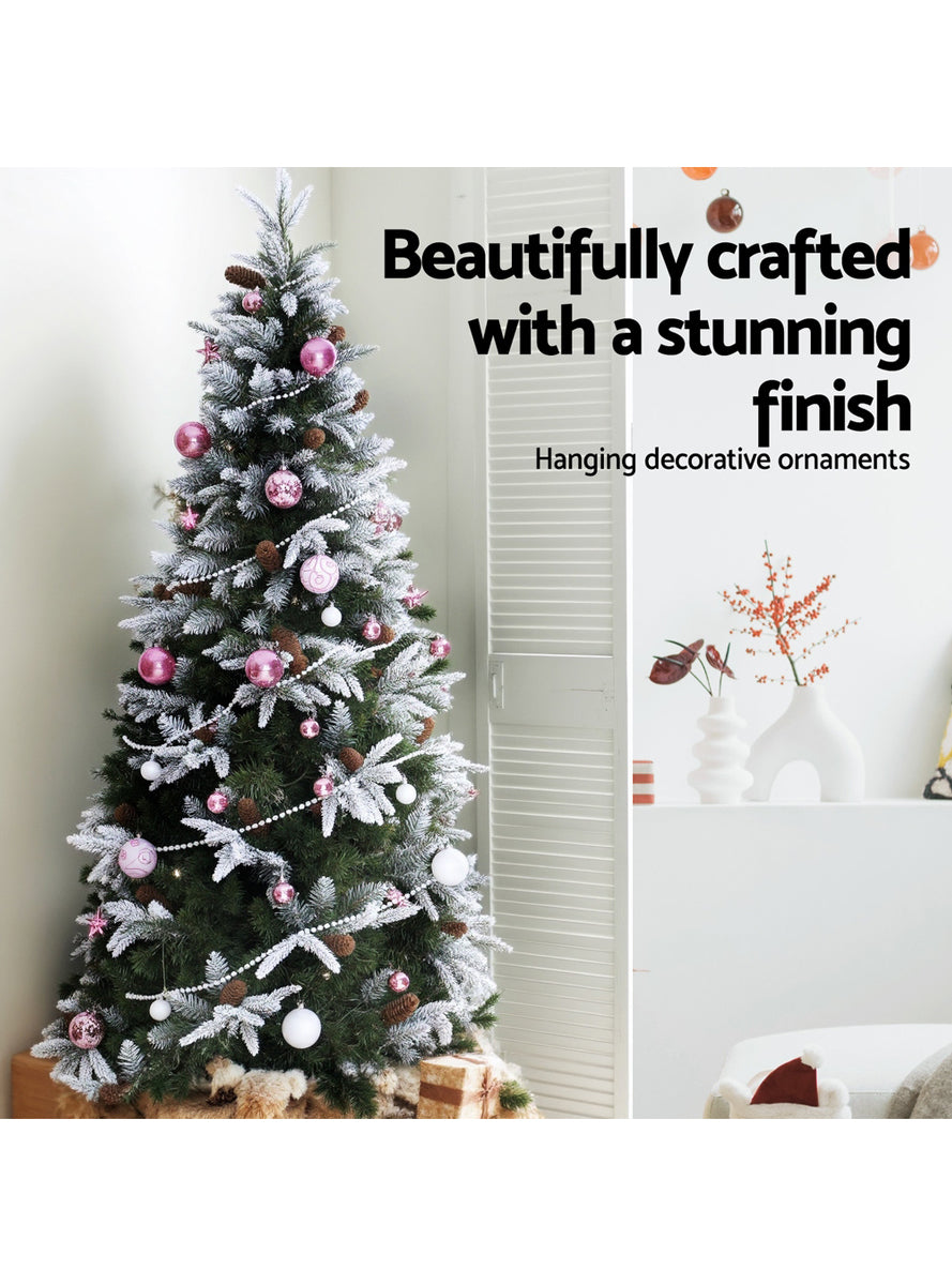 33 Piece Pink Christmas Baubles Pack - Info Image 2