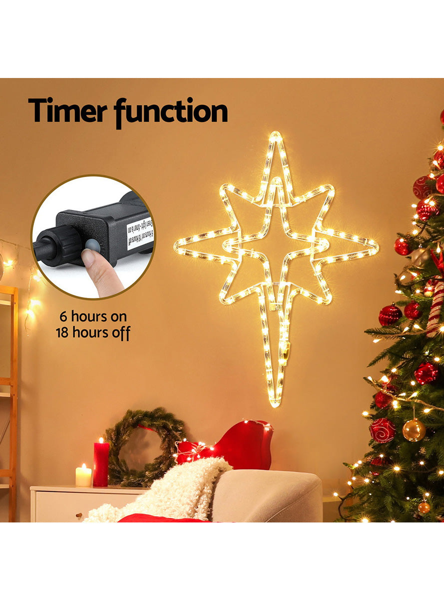 Warm White Star of Bethlehem Christmas Decoration 57cm - Information Image 3