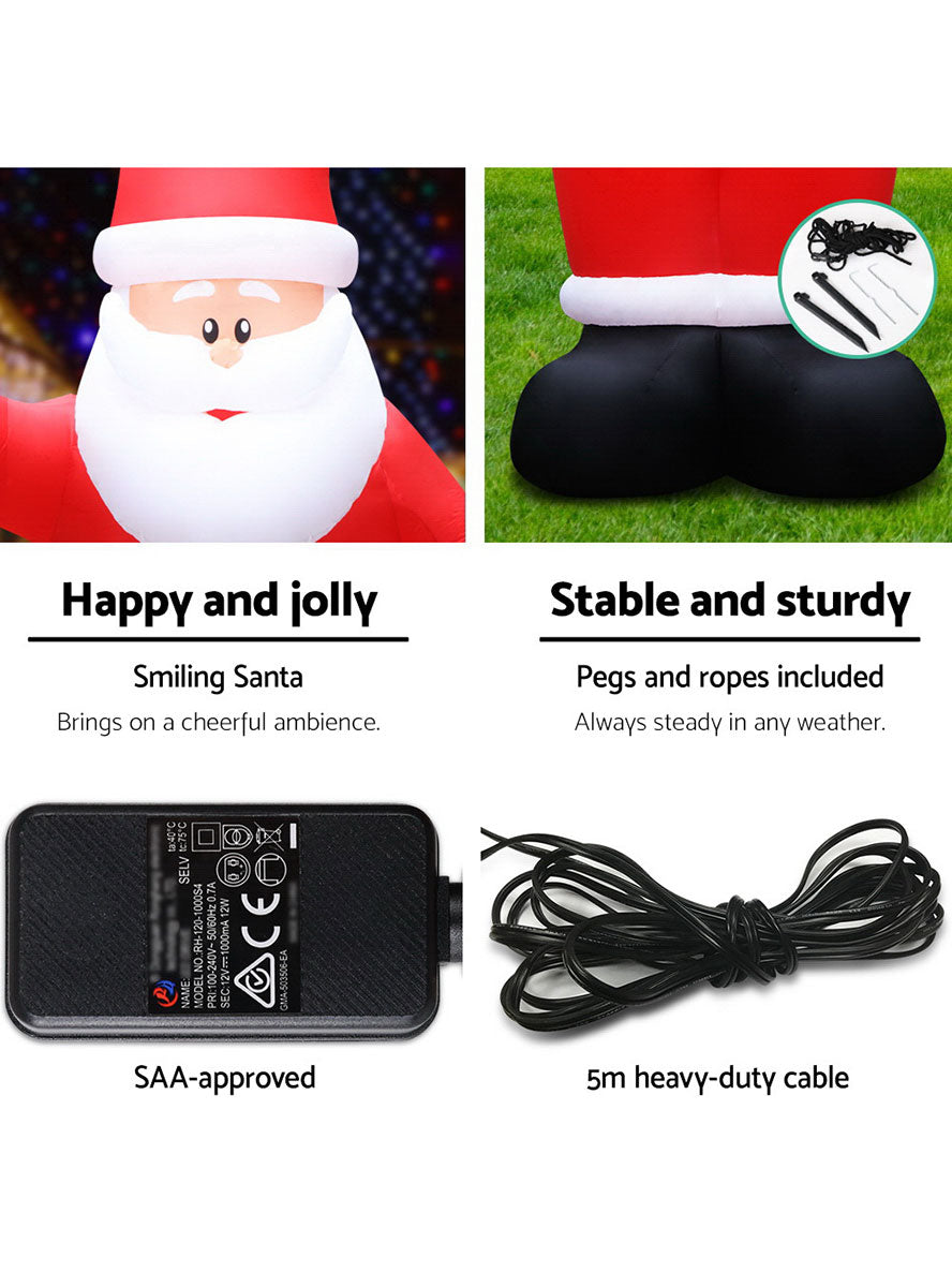 Jingle Jollys Inflatable Santa Christmas Decoration 5m - Compliance Details Image