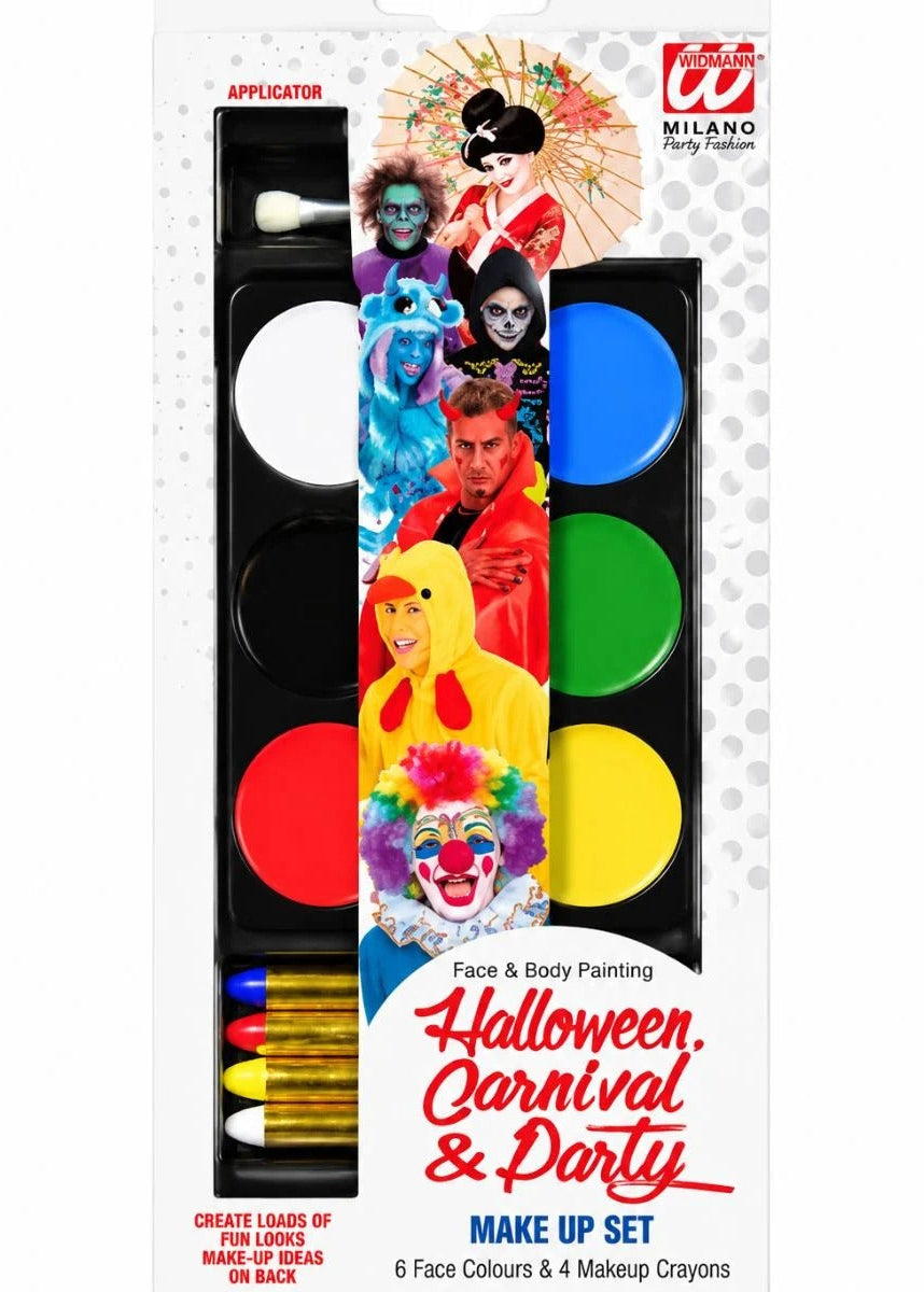 Basic 6 colour halloween face and body pint set - main image