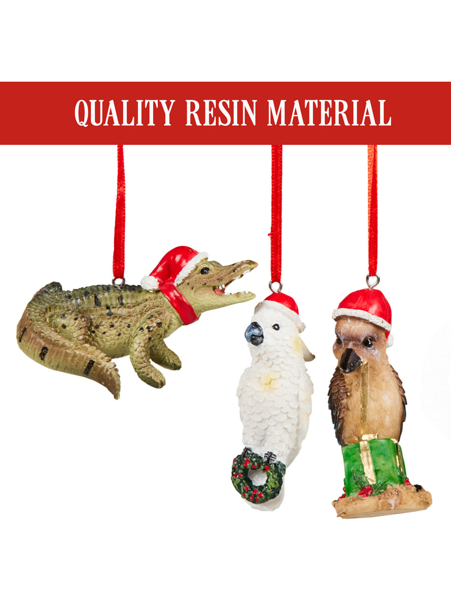 Aussie Animals Christmas Tree Ornaments 6 Pack - Info Image 3