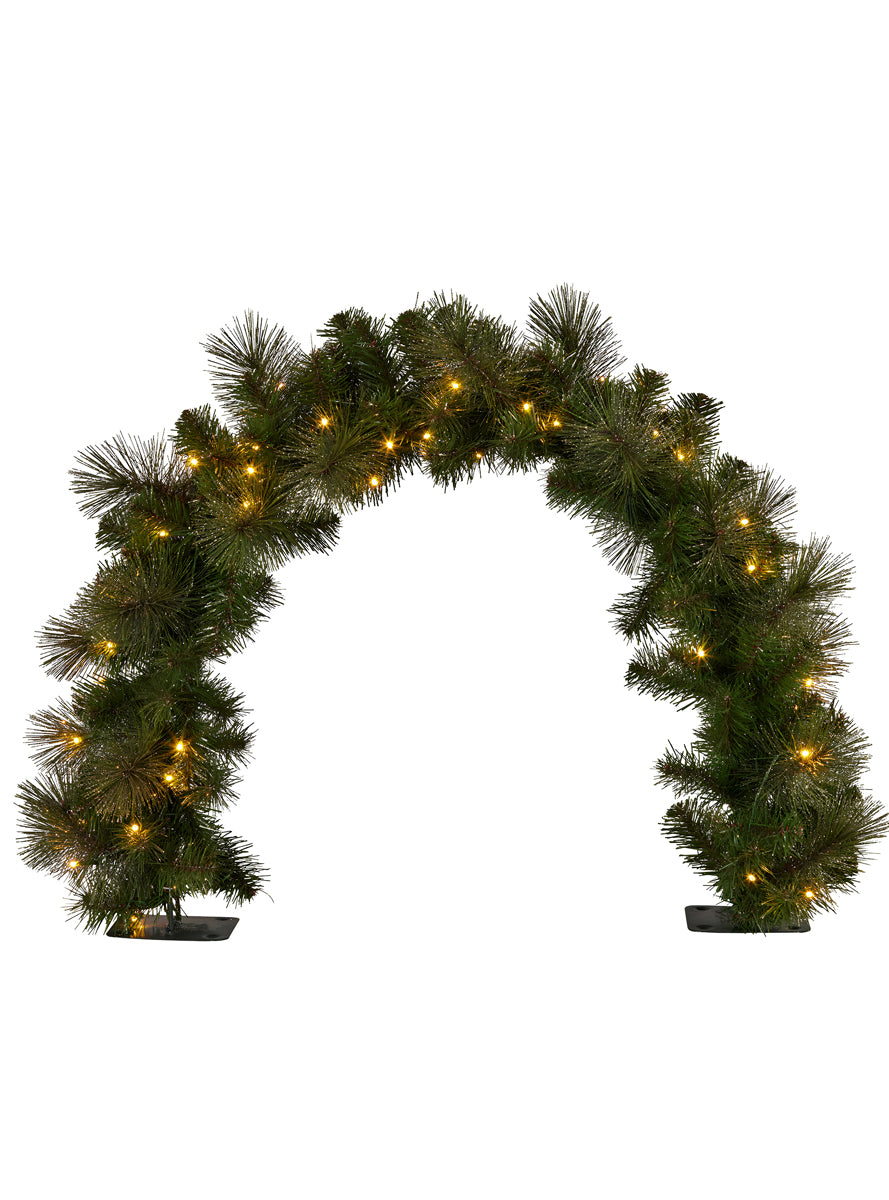 Green Christmas Garland Prelit Tabletop Decoration 60cm - Alternate Image