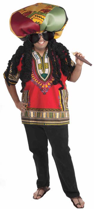 Novelty Jamaican Men's Rasta Ridiculous Costume - Main Image