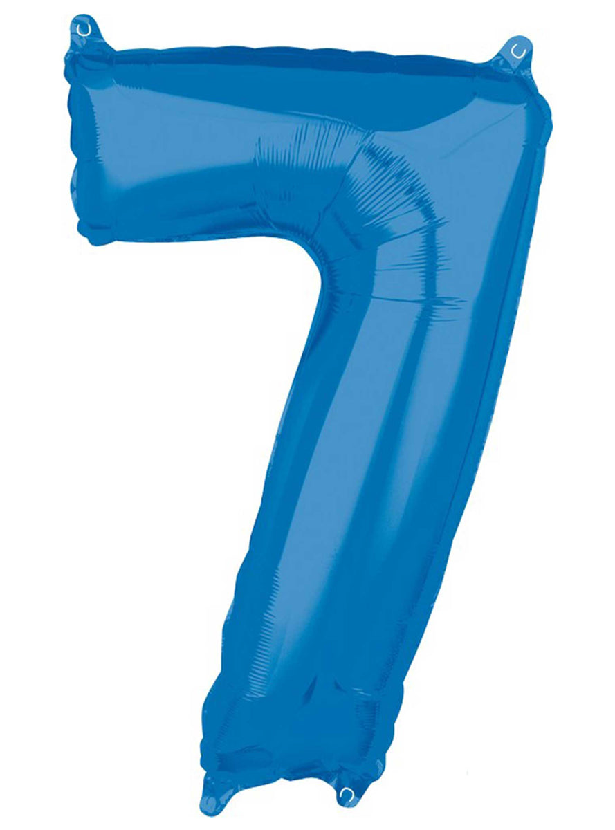 66cm Self Sealing Blue Foil Number 7 Balloon - Main Image