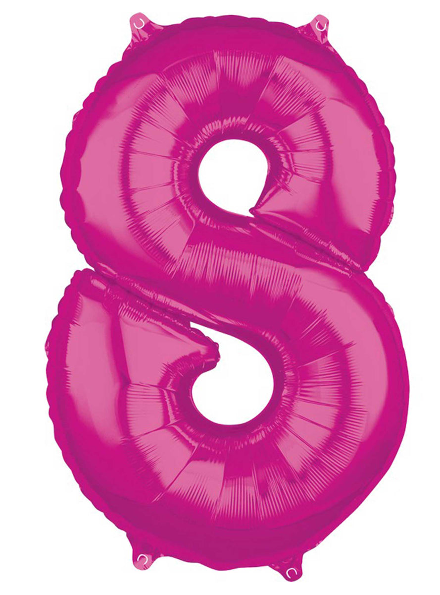 66cm Self Sealing Pink Foil Number 8 Balloon - Main Image