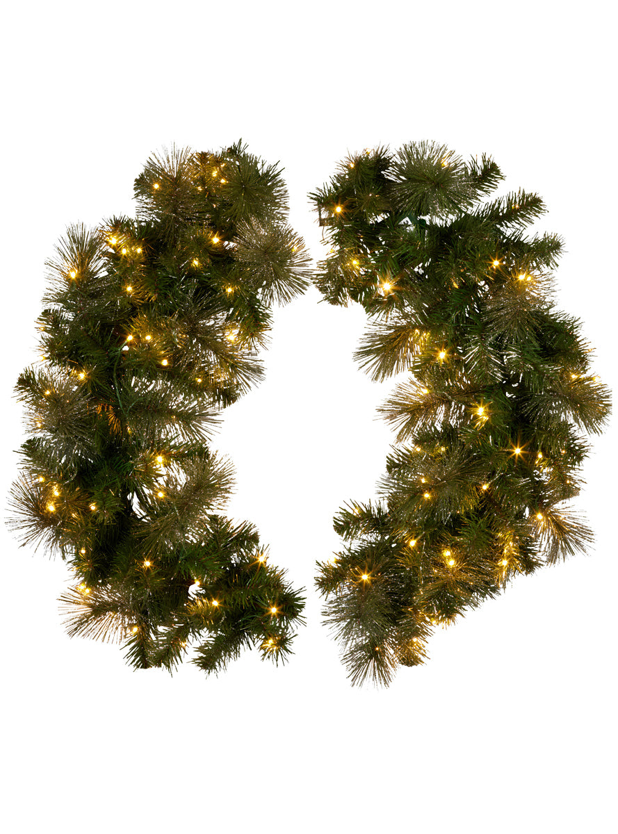 Green Split Christmas Wreath Decoration 76cm - Alternate Image 1
