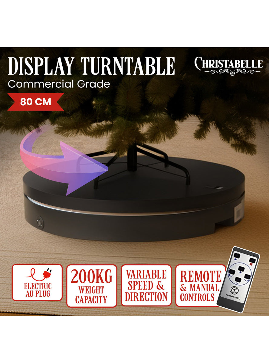 Black Commercial Grade Electric Christmas Display Turntable 80cm 200kg - Info Image 1