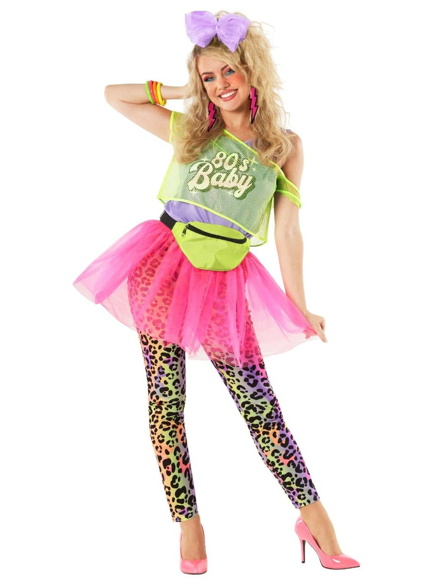 80s Baby Plus Size Womens Neon Tutu Costume - Alternative Image 3