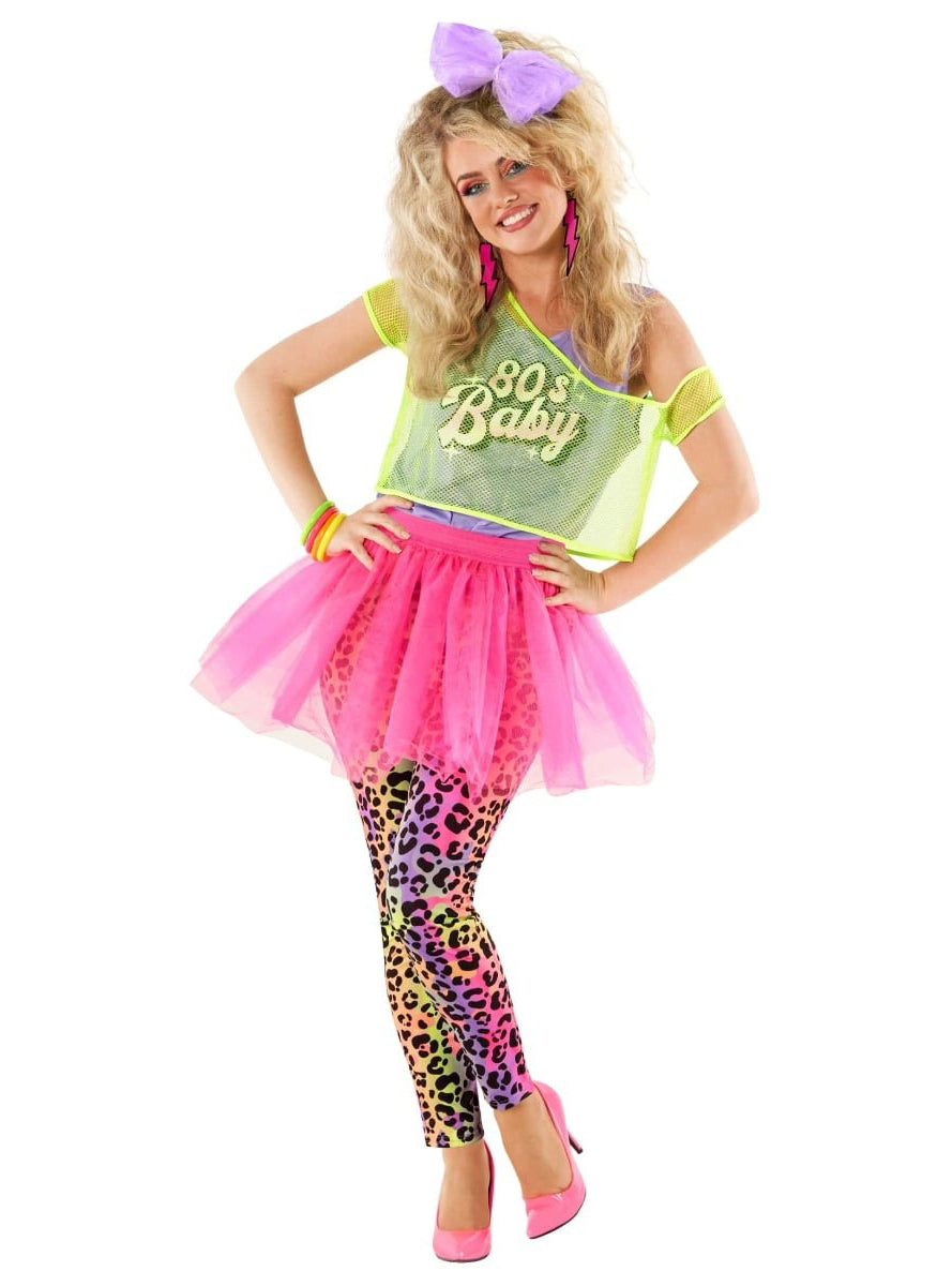 80s Baby Plus Size Womens Neon Tutu Costume - Alternative Image 7