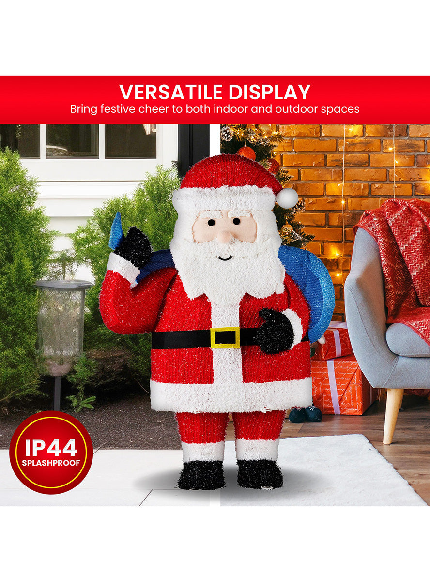 Light Up Christabelle Santa Claus Christmas Decoration 81cm - Display Image