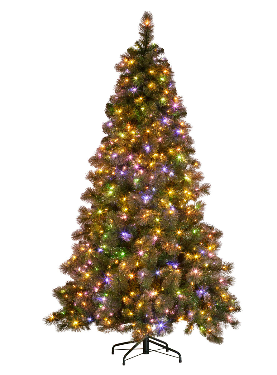 Gold Glittered Prelit Christmas Tree 9 Foot - Alternate Image 2