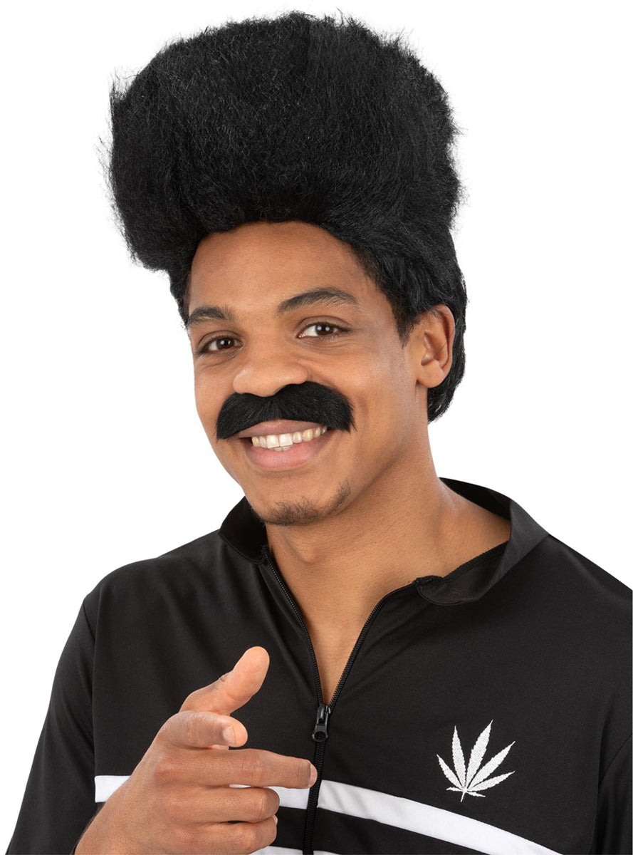 Black 90s High Top Costume Wig