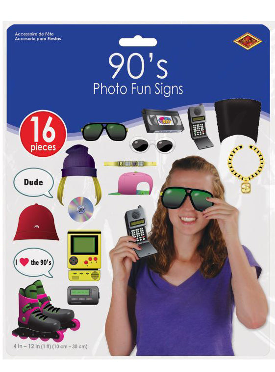 90s Themed Photo Booth Props - Packaging Image