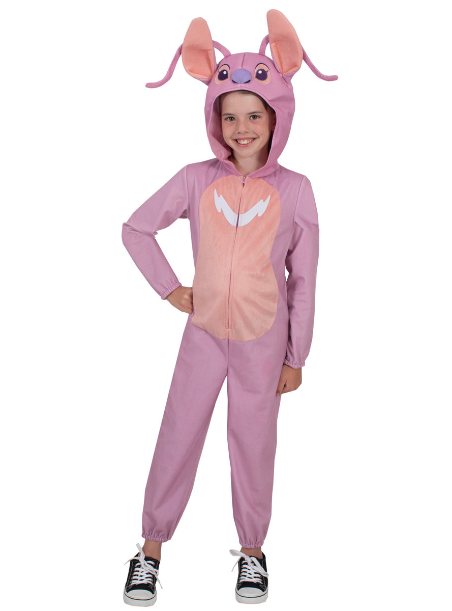 Girls Angel Disney Lilo And Stitch Pink Costume Onesie - Main Image