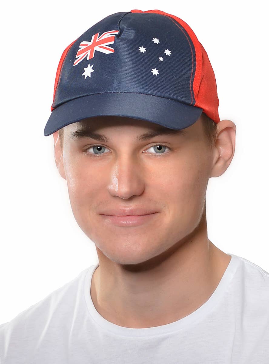 Adult's Australia Day Aussie Flag Baseball Cap Costume Accessory - Main Image