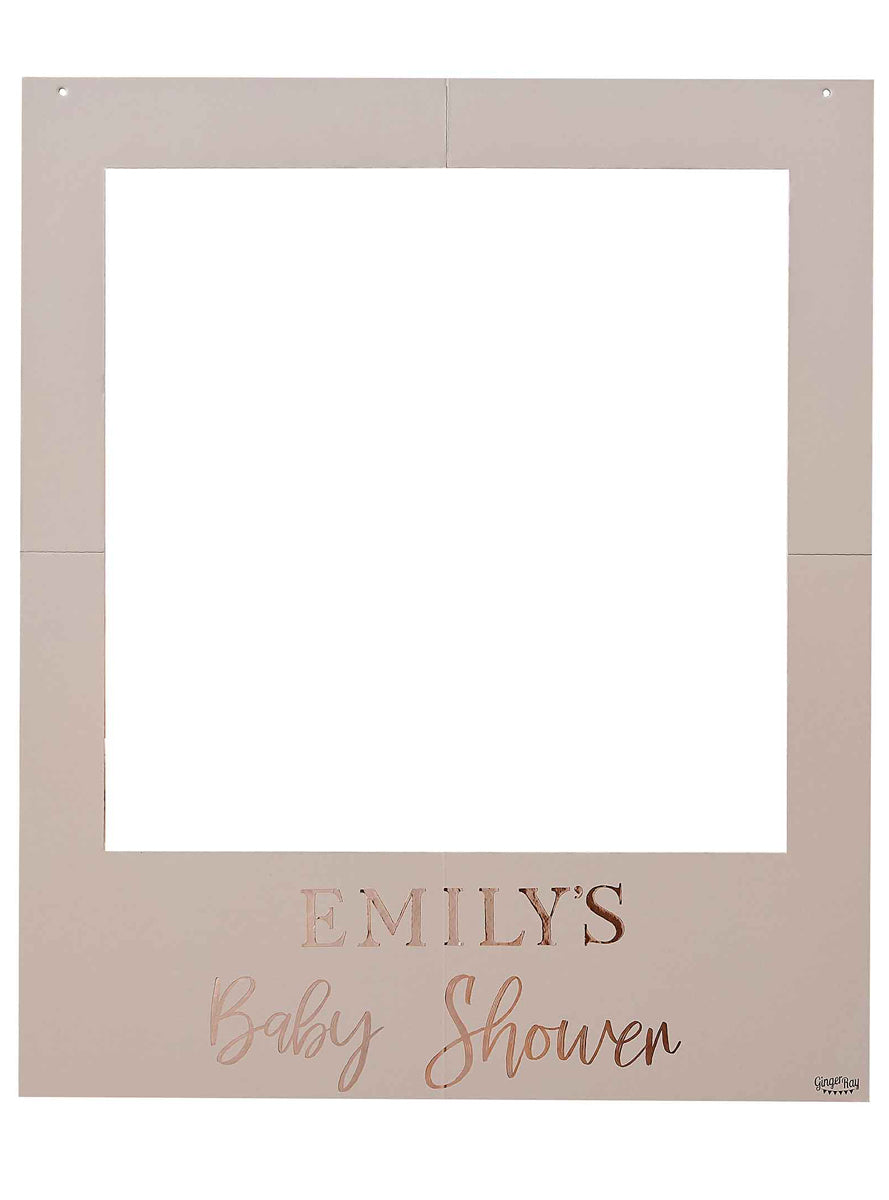 Baby in Bloom Customisable Baby Shower Photobooth Frame - Main Image