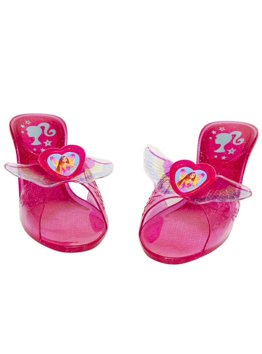 Pink Barbie Girls Click Clack Jelly Costume Shoes - Alternative Image