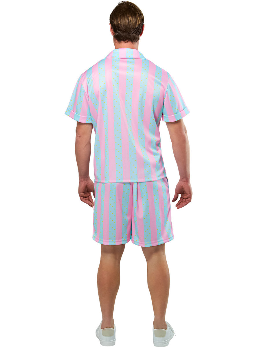 Striped Beach Ken Mens Barbie Movie Costume - Back Image